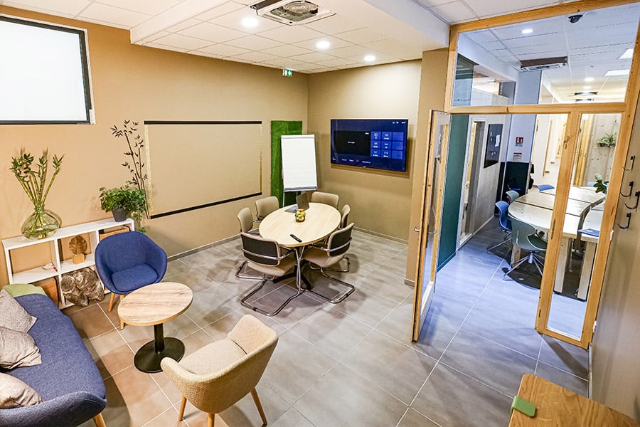 Espace coworking vert