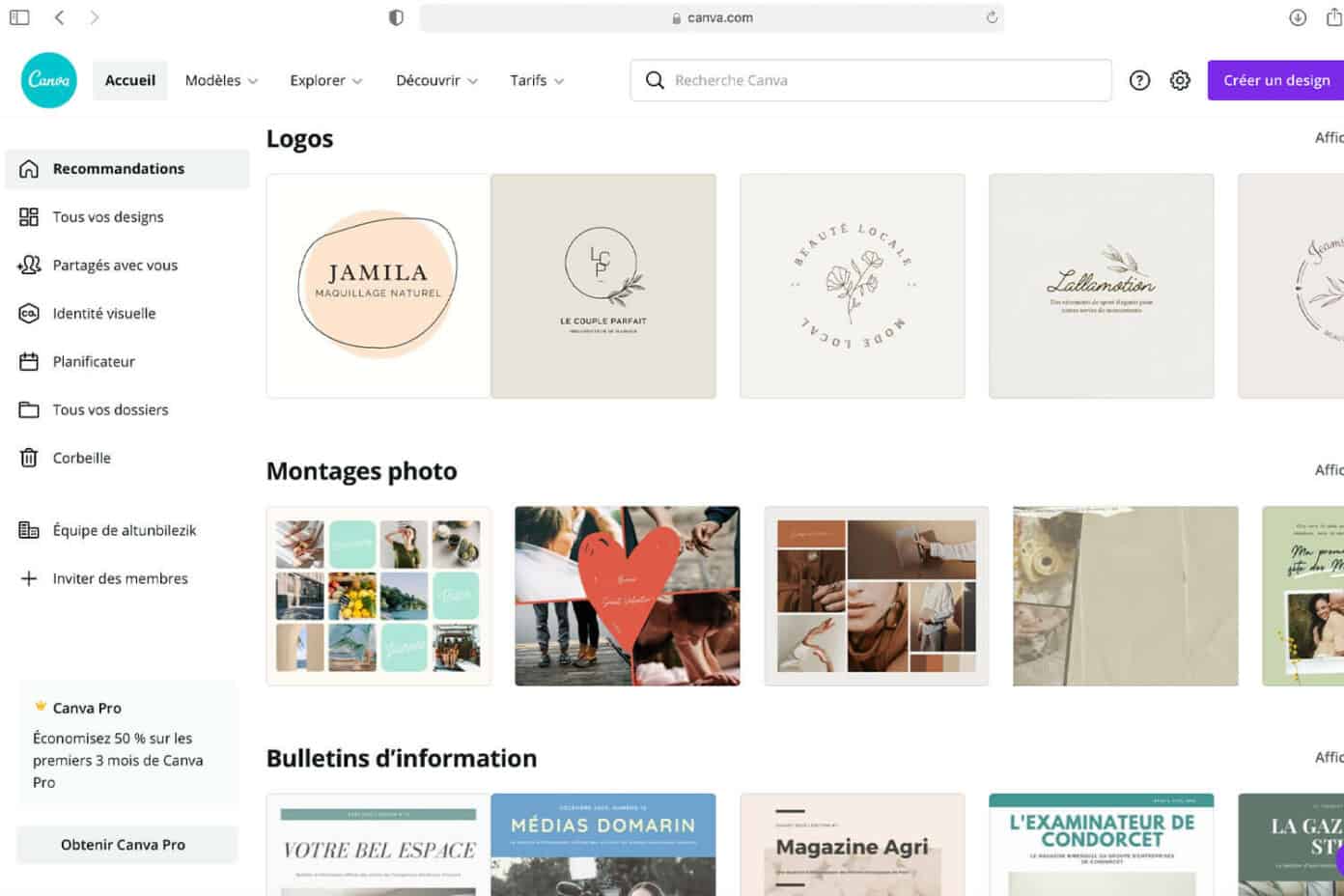 Transférer Design Canva Sur Un Autre Compte