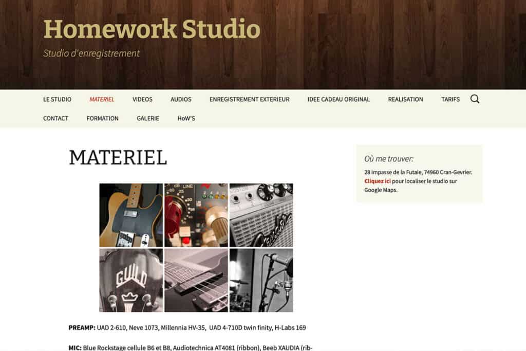 Studio enregistrement Annecy